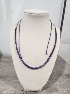Purple Beaded Adjustable Women's Necklace - Alexa Rae